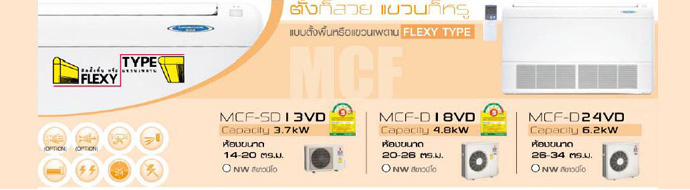 Mitsubishi Electric รุ่น FLEXY TYPE แบบตั้งแขวน